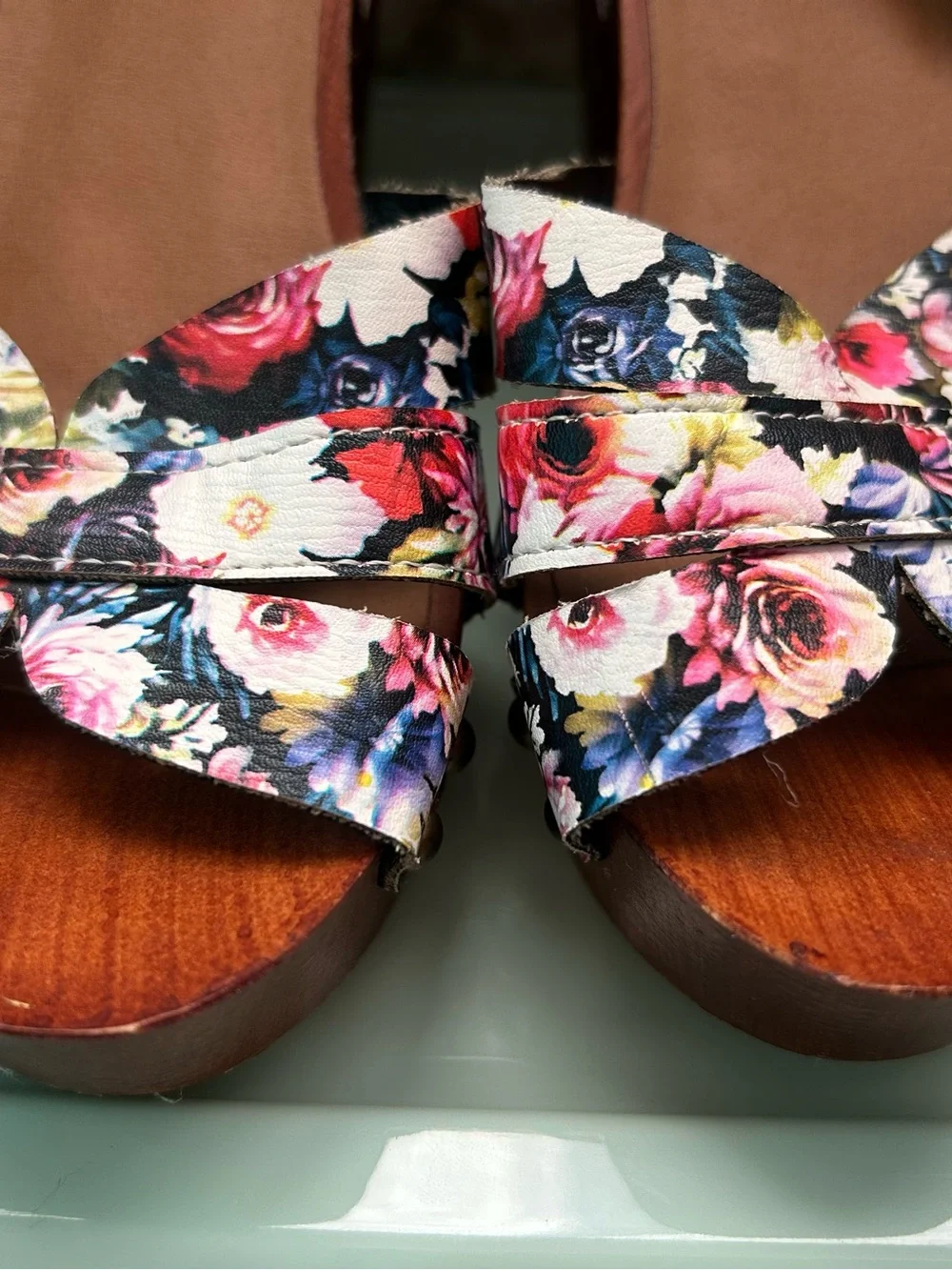 Madden Girl Floral Multicolor Platform Wedges